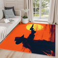 thumbnail image 1 of 2x3 Rug, Cowboy Door Mat, Western Sunset Rug, Wild West Burnt Orange Rugs for Entryway, Washable & Non Slip & Soft Low Pile Small Carpet, Indoor Doormat, Cowboy Home Decor & Gifts, 1 of 7
