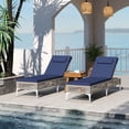thumbnail image 1 of Costway 2 PCS Patio Chaise Lounge Chair with 6-Level Adjustable Backrest Removable Cushion, 1 of 9