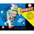 thumbnail image 2 of Retrobot 18x15 Black Ornate Wood Framed with Double Matting Museum Art Print Titled - Robot with Flashing Lighted Eyes, 2 of 4