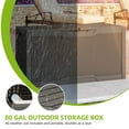 thumbnail image 5 of Uforic 80 Gallon Resin Outdoor Storage Deck Box, Weather Resistant Rattan Pattern Lockable Storage Bin for Patio Garden Backyard Home Essentials, Light Brown, 5 of 9