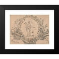 thumbnail image 2 of Hubert-François Gravelot 24x19 Black Modern Framed Museum Art Print Titled - Design for a Vignette; Figure of Abundance, 2 of 5