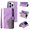 Purple, variant on for iPhone 14 Wallet Phone Case with 9 Card Holder Zipper Pocket, Magnetic Closure Premium Folio PU Leather Flip Case with Wrist Strap for iPhone 14 6.1inch,Blue,For iPhone 14