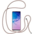 thumbnail image 2 of Crossbody Case for Samsung Galaxy S10 with Lanyard Strap Adjustable Rope Liquid Silicone Soft Cover Pink, 2 of 10