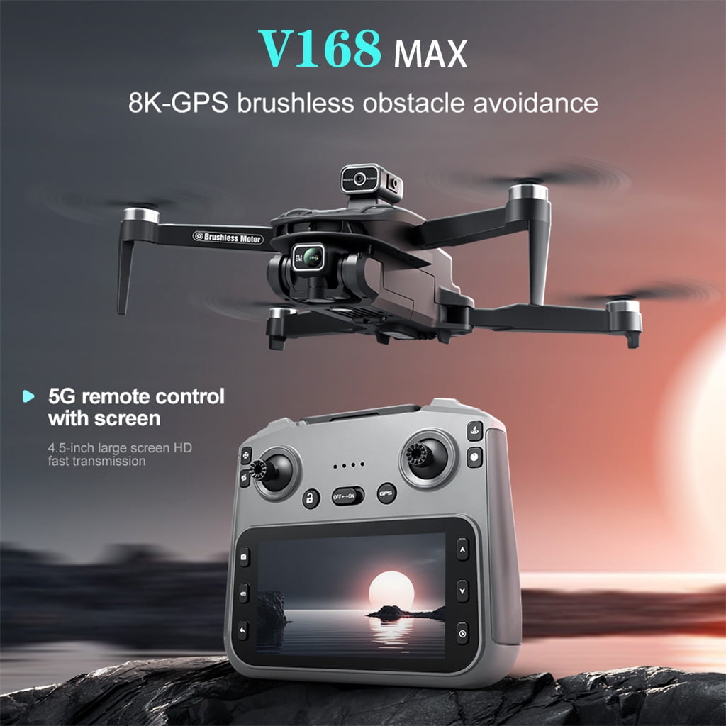 SEREE Drone with Camera 8K HD FPV 5G Brushless Motor 4.5 Scr