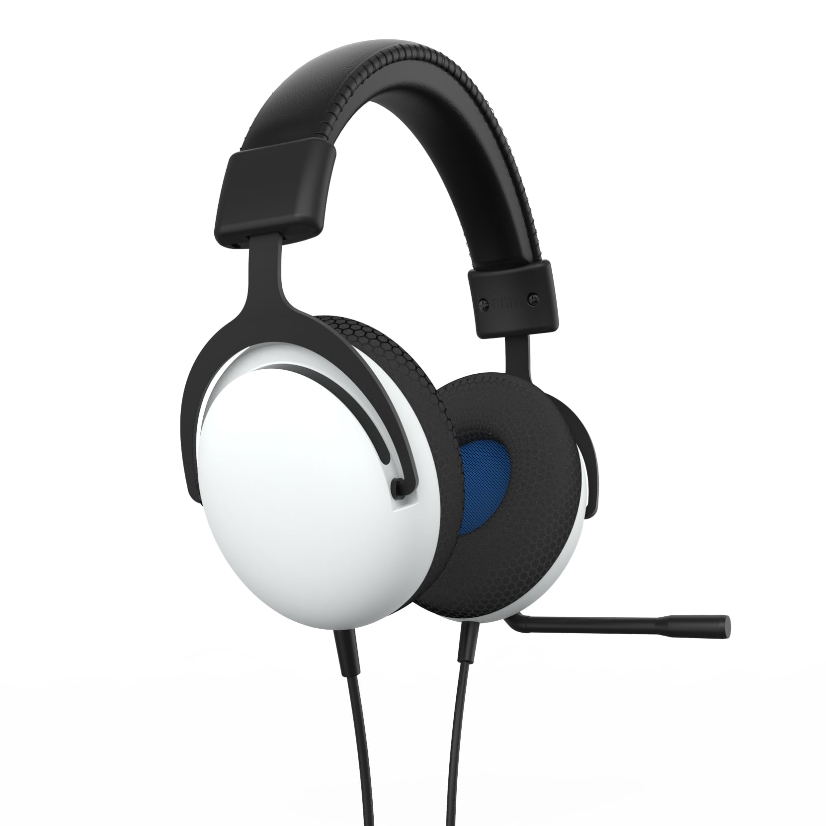 Auriculares gamer con cable onn compatibles con PlayStation PS4 y PS5, negro y blanco 2