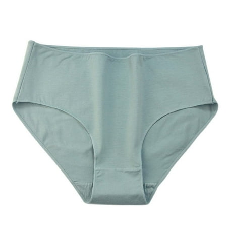 

Knosfe Bikini Underwear Women Seamless Cotton Mid Waisted Cheeky Panties for Women Pack Sexy Blue 2XL
