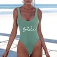 thumbnail image 2 of MKLEKYY Trajes De Baño Mujer Curvy Women Fashion Letter Print Piece Swimsuit Sexy Bikini Swimwear Bathing Sleeveless Backless Swimsuit 1695, 2 of 4