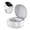 White, variant on Rechargeable Phone Camera Remote and E-Book Page Turner with Charging Case, Bluetooth Shutter Controller, Finger Ring Remote for Selfies, Reading and Video