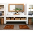 thumbnail image 4 of Nordic Teak 23.6" x 17.7" Oiled Shower and Bath Mat with Frame - Brown, 4 of 4