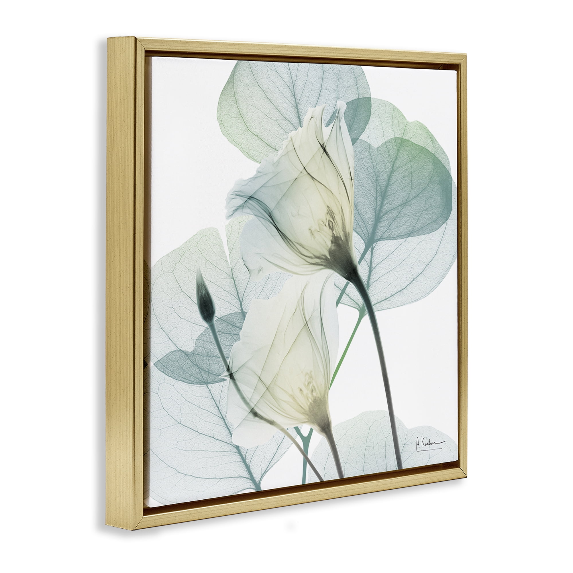 Stupell Industries Divine Fate Petals Gold Framed Floater Canvas Wall Art, design by Albert Koetsier