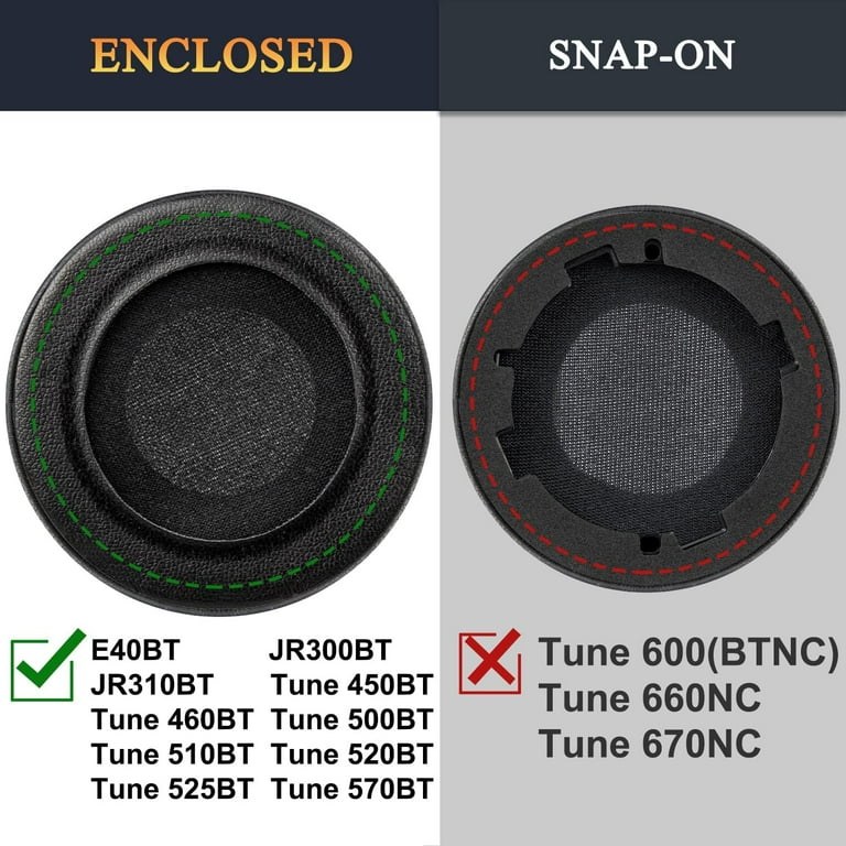 SOULWIT Protein Leather Earpads Replacement for JBL Tune 450BT