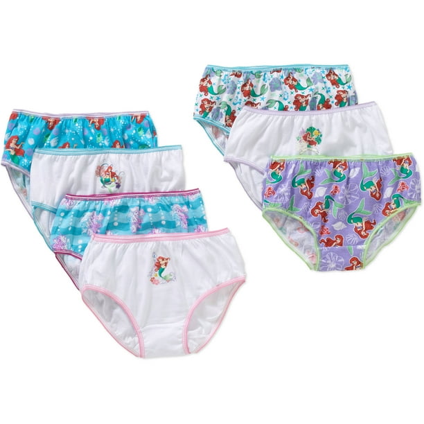 The Little Mermaid The Little Mermaid, Big Girls Underwear, 7 Pack
