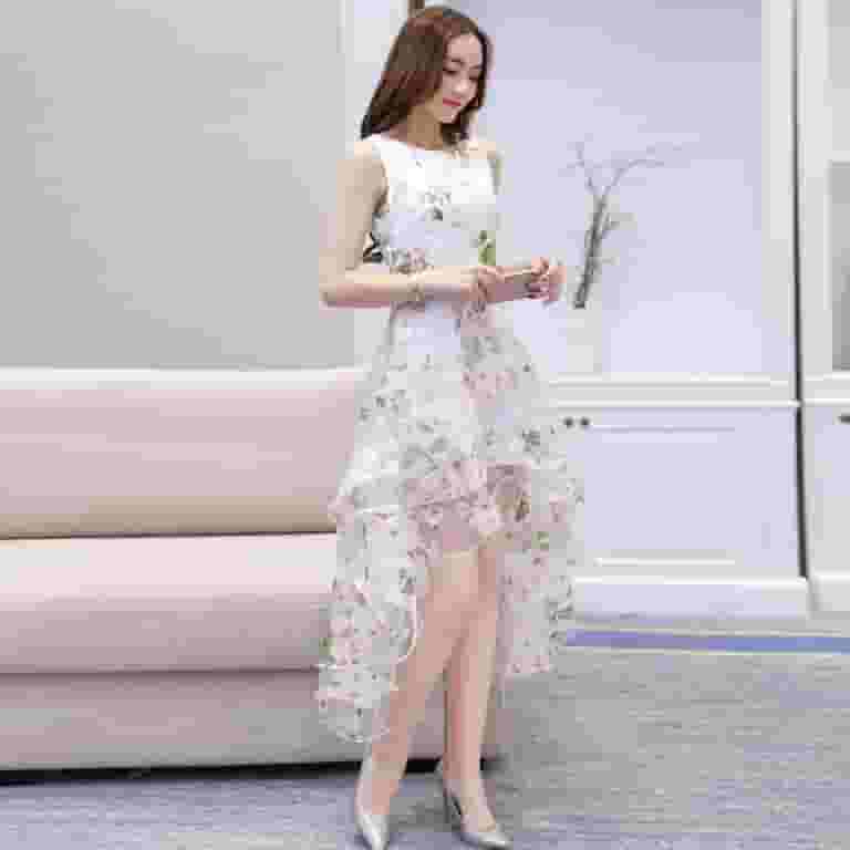 希少稀な Women's Dress Guest Wedding iOPQO Summer Print Floral Clothing