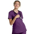 thumbnail image 1 of Landau ProFlex Tailored Fit Stretch 3-Pocket Mock Wrap Scrub Top for Women 4161, 1 of 1