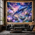 thumbnail image 6 of Celestial Humpback Whale Swimming Through Cosmic Nebula Dreamy Surreal Art for Space Lovers, Whimsical Wall Decor Christmas Gift Tapestry Wall Hanging for Bedroom and Living Room, 6 of 7