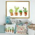 thumbnail image 3 of Designart 'Cacti In Gentle Tones In Ceramic Pots I' Traditional Framed Art Print, 3 of 4