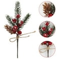 thumbnail image 6 of Specollect 20Pcs Christmas Artificial Pine Branches with Red Berry Stems- Faux Evergreen Norfolk Pine Cypress Leaves Stems- Fake Foliage Pine Needles Picks for DIY Craft Garland Home Christmas Decor, 6 of 6