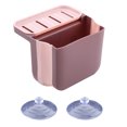 thumbnail image 4 of Toystoory Cesta de almacenamiento para fregadero, estante de almacenamiento de succión de plástico, soporte organizador de lavabo de drenaje plegable Organizadores de utensilios de cocina Rosado Toystoory HA003273-01, 4 of 6