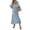 Sky Blue, variant on AMILIEe Women Boho Floral Puff Sleeve Tiered Maxi Dress Casual Layered Loose Vacation Long Dress
