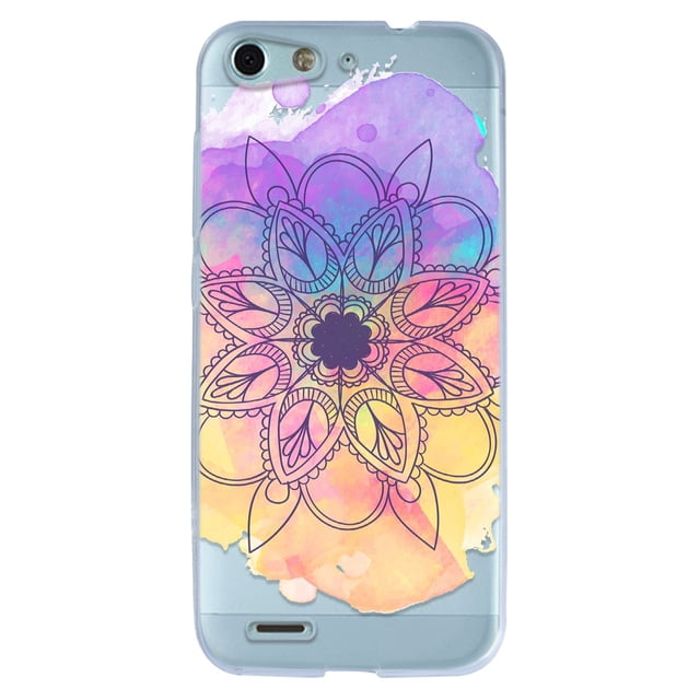 Funda para Blade V6 Mandalas, Uso Rudo, InstaCase Protector para Blade V6 antigolpes, case Mandala acuarela