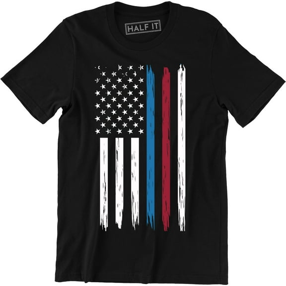 Color Line American Patriotic Country Flag Pride Men's T-Shirt