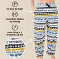 thumbnail image 6 of Lazy One Men's Novelty Pajama Pants – Funny Cotton Sleep Pants with Elastic Waistband & Pockets, Hanukkah, 6 of 7