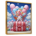 thumbnail image 2 of Designart "Playful Balloon Handbag" Fashion Framed Wall Art - Glam Pink Fashion Bag Living Room Framed Canvas Art, 2 of 6