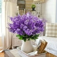thumbnail image 3 of 2Pcs Delicate Simulation Bouquet Decorative UV-resistant Fake Hyacinth Blossom Bunch Photography Props, 3 of 7