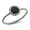 Black Simulated Onyx, variant on CHOOSE YOUR COLOR Simulated Turquoise Bubble Flower Rope Twist Ring .925 Sterling Silver Band Blue CZ Female Size 6