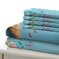 thumbnail image 5 of 3D Ice Cream Printed Comforter Cover Set Children Adult Unique Design Bedding Set Bedroom Decor,Twin (68"x86"), 5 of 5