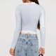 thumbnail image 4 of Camiseta para mujer,Blusa de encaje con patchwork para mujer, manga larga, cuello en V, camisa informal de poliéster, para uso diario y en casa, sopatenor, 4 of 7