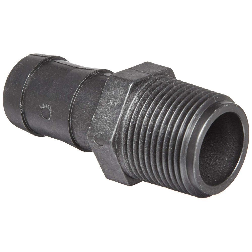Banjo HB100 Polypropylene Hose Fitting, Adapter, 1" NPT Male x 1