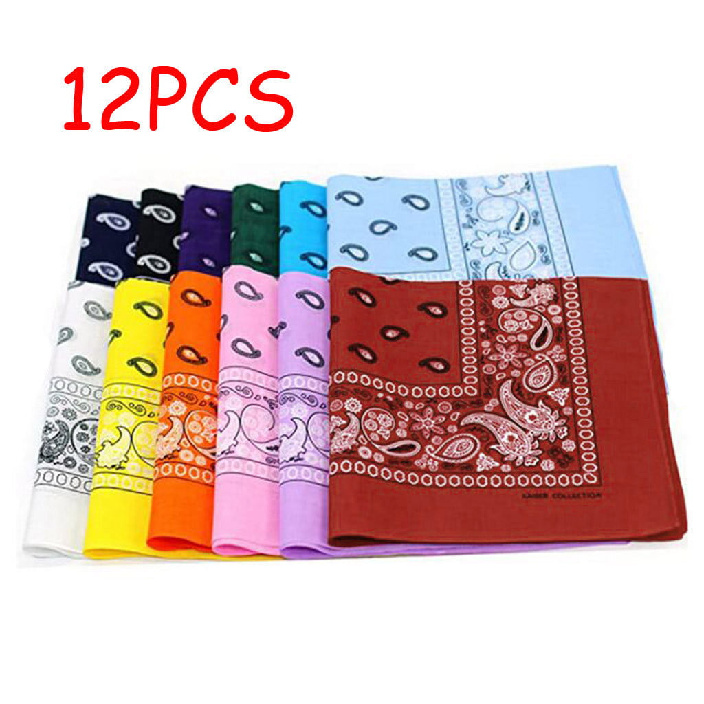 100% Polyester Fabric Handkerchief 2-pack 2-pk Subway Bandana 27" x 26" Scarf 