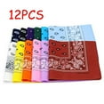 thumbnail image 4 of WANYNG Dozen Paisley Bandanas Multi Colored Set Cowboy Bandana Head Scarf Double Sided Embroide Mens Handkerchiefs Handkerchief for Dad, 4 of 6