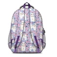 thumbnail image 3 of Bichon Dog Purple Florals Backpack for School,Cute School Bag,Schoolbag with Adjustable Shoulder Straps & Padded Back,16.9 Inch, 3 of 5