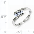 thumbnail image 2 of Primal Silver Sterling Silver Rhodium Tanzanite and Diamond Ring, 2 of 4