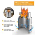 thumbnail image 2 of Coofit Stainless Steel Camping Stove Set Portable Burning Stove Backpacking Stove, 2 of 10