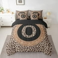 thumbnail image 2 of Feelyou Initial O Kid Bedding Comforter Set 7pcs, Cheetah Leopard Print King Bedding Sets, 2 of 8