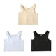 thumbnail image 5 of Qarigey Chaleco corto para mujer, camisetas sin mangas para clima cálido, ropa interior elástica sin mangas, sin costuras, alto elástico, Ropa interior Blanco/2XL, 5 of 6