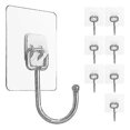 thumbnail image 1 of Waterproof And Rustproof Wall Hooks For Hanging Heavy Duty, Stainless Steel Towel And Coats Hooks To Use Inside Kitchen, Home And Office, 8pack, 1 of 3