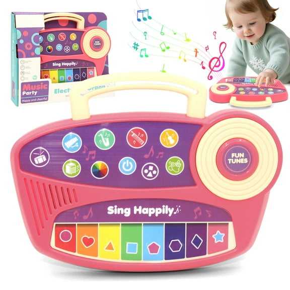 Baby Piano Keyboard Toys for Toddlers 1-3 Girls Boys, Touch Baby Piano Guitar Toy for 1 Year Old Musical Toy with 3 Modes, Birthday Gifts Toys  for 1 2 3 Year Old Girls