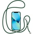 thumbnail image 3 of Crossbody Case for iPhone 13/iPhone 14 with Lanyard Strap Adjustable Rope Liquid Silicone Soft Cover for iPhone 13/iPhone 14 6.1 inch-Dark Green, 3 of 11