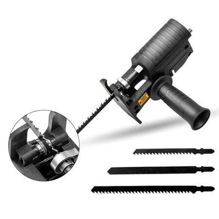 

Andoer Portable Reciprocating Saw Adapter Multifunctional Modified Tool Attachment with Ergonomic Handle 3 Saw for Wood Metal Cutting
