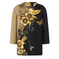 thumbnail image 4 of Endives Women's 3/4 Sleeves Blouse Tops Round Neck Printed Womens Blouse T Shirt Basic Tee Spring Outfit, 4 of 5