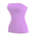thumbnail image 1 of MixMatchy Women's Solid Basic Cotton Stretchy Long Bandeau Tube Top, Made in USA, 1 of 4