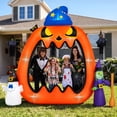 thumbnail image 3 of Firstness 8.2ft Halloween Inflatable Pumpkins Photo Door with Ghost Witch Yard Party Outdoor Decorations with LED Lights, 3 of 10