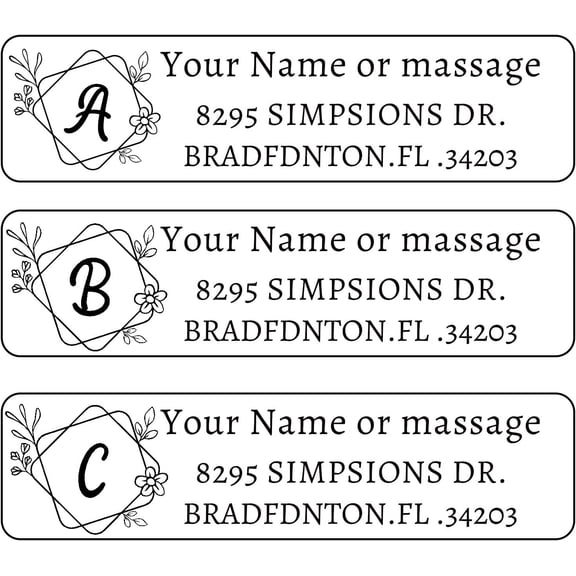 Personalized Return Address Labels Clear 500 Pcs Mail Labels for Envelopes Weddings Self Adhesive Rectangle Elegant Name Stickers…