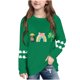 thumbnail image 1 of Blusas y camisas de manga larga con cuello redondo, moda del Día de San Patricio, blusa informal con estampado bonito de manga larga para niños y niñas., 1 of 5