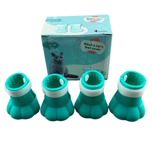 Anti-Scratch Cat Boot Dogs Paw Protector for Bathing Silicone Pet Claw Covers