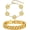 Gold, variant on Stackable Gold Floral Bracelets Set , 2pcs 18K Gold Plated Bracelet Non-tarnish,Stainless Steel Link Chain Friendship Bracelet,Watch Band Trendy Jewelry,Christmas Valentines Birthday Gifts for Women